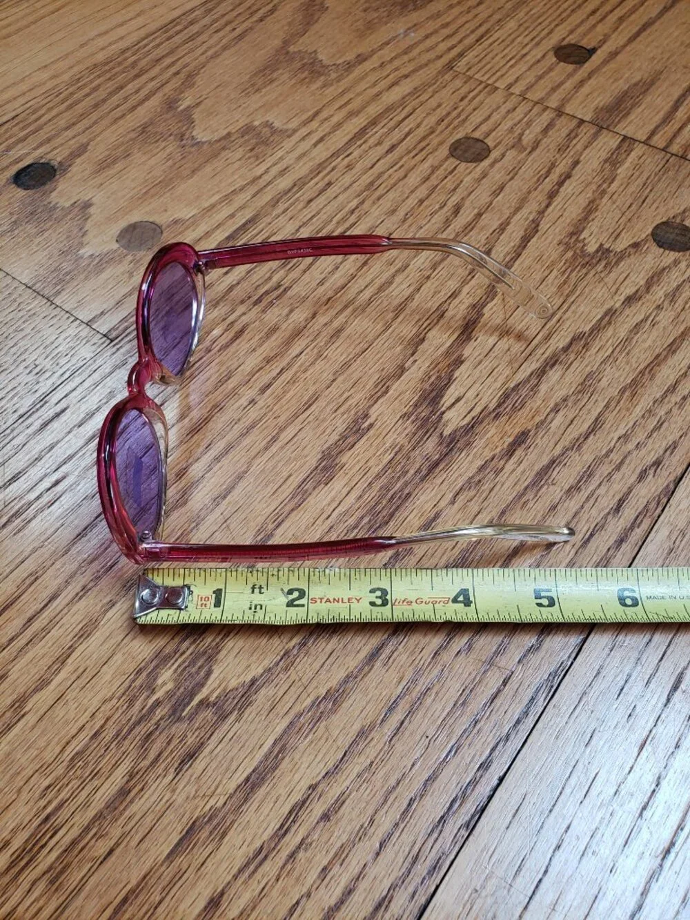 Vintage NOS Pink Ombre Oval Sunglasses Sun Guard UV Protection